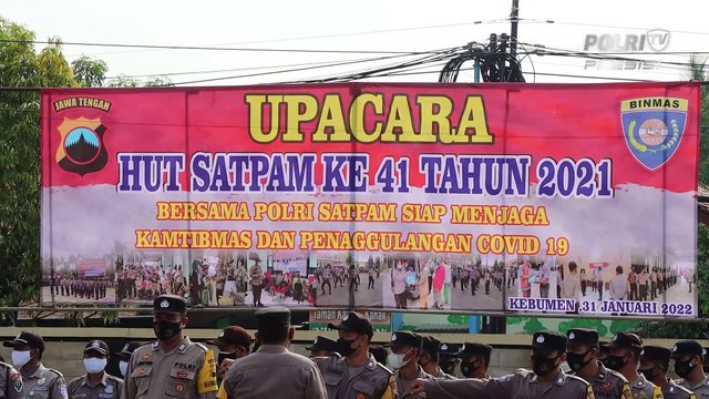 Peringati HUT Satpam ke 41, Kapolres Kebumen Beri Penghargaan Kepada Satpam Binaan Sat Binmas