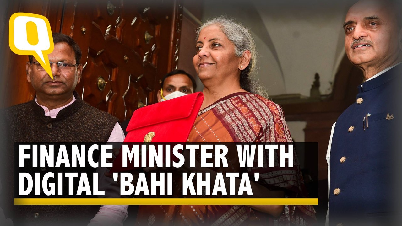 Budget 2022 | Nirmala Sitharaman Arrives at Parliament With Digital 'Bahi Khata'