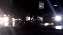 Kaza yapan sürücülerin kavgası kameraya yansıdı