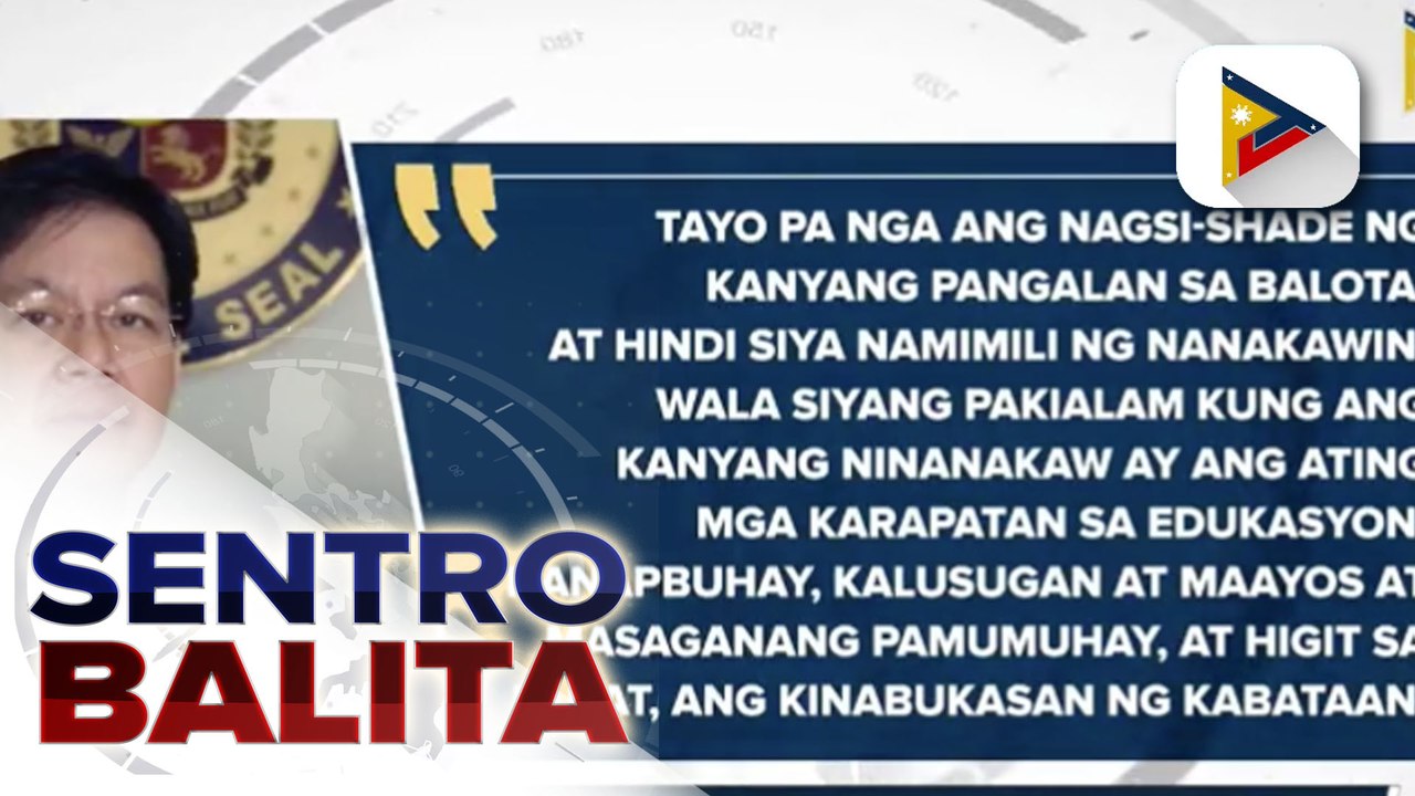 Sen. Lacson, nagpaalala sa mga botante na huwag nang pumili ng 'magnanakaw'