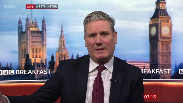 BBC Breakfast - Labour leader Sir Keir Starmer MP says the PM and others have insulted the intelligence of the British people by trying to cover up parties at Downing St during lockdown in 2020 (source: Twitter - @BBCBreakfast)