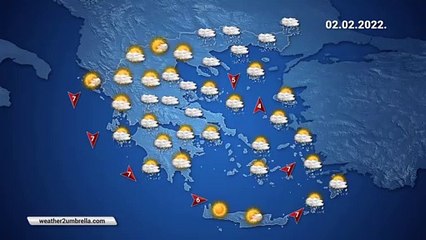 Η πρόγνωση του καιρού για την Τετάρτη 01-02-2022