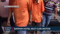 Pencurian Sepeda Motor di Parkiran Sebuah Hotel di Medan Terekam CCTV