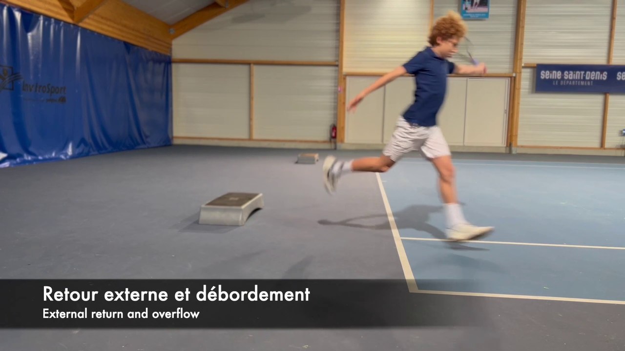 Retour de service et débordement au tennis