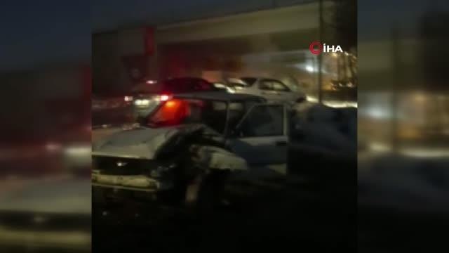 Son dakika haberleri | Zincirleme trafik kazası anı kamerada