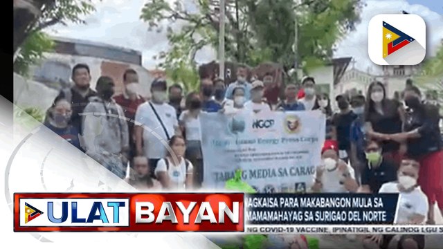 Ilang miyembro ng media sa Iligan, nagkaisa para makabangon mula sa epekto ng Bagyong Odette ang mga mamamahayag sa Surigao del Norte