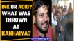 Ink thrown at Kanhaiya Kumar at Congress office in Lucknow, leaders say it was acid | Oneindia News