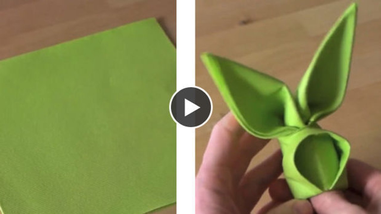 Servietten-Hasen falten: So geht es!