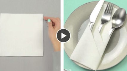 Eine originell gefaltete Serviette, die alle beeindrucken wird!