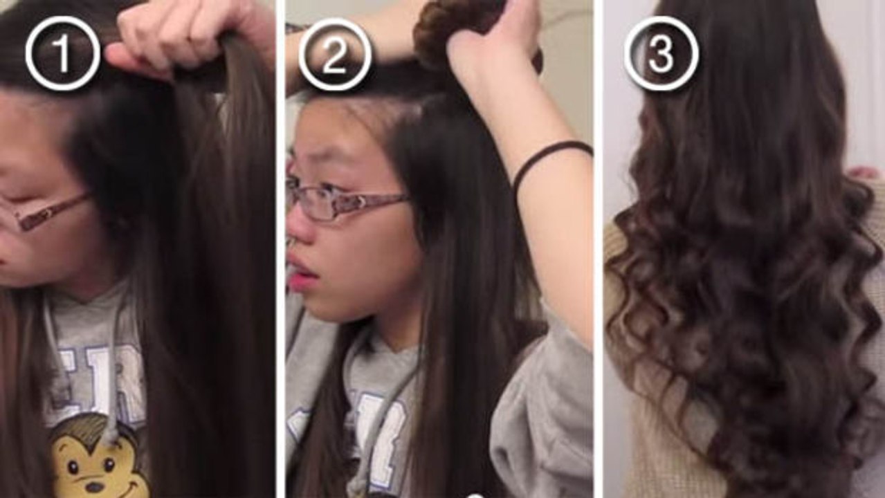 Sie macht sich tolle Locken mit einer verblüffenden Methode!