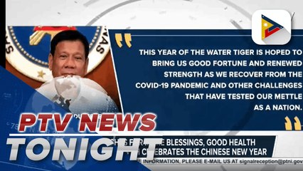 Download Video: PRRD wishes for more blessings, good health for Filipinos as PH celebrates the Chinese New Year