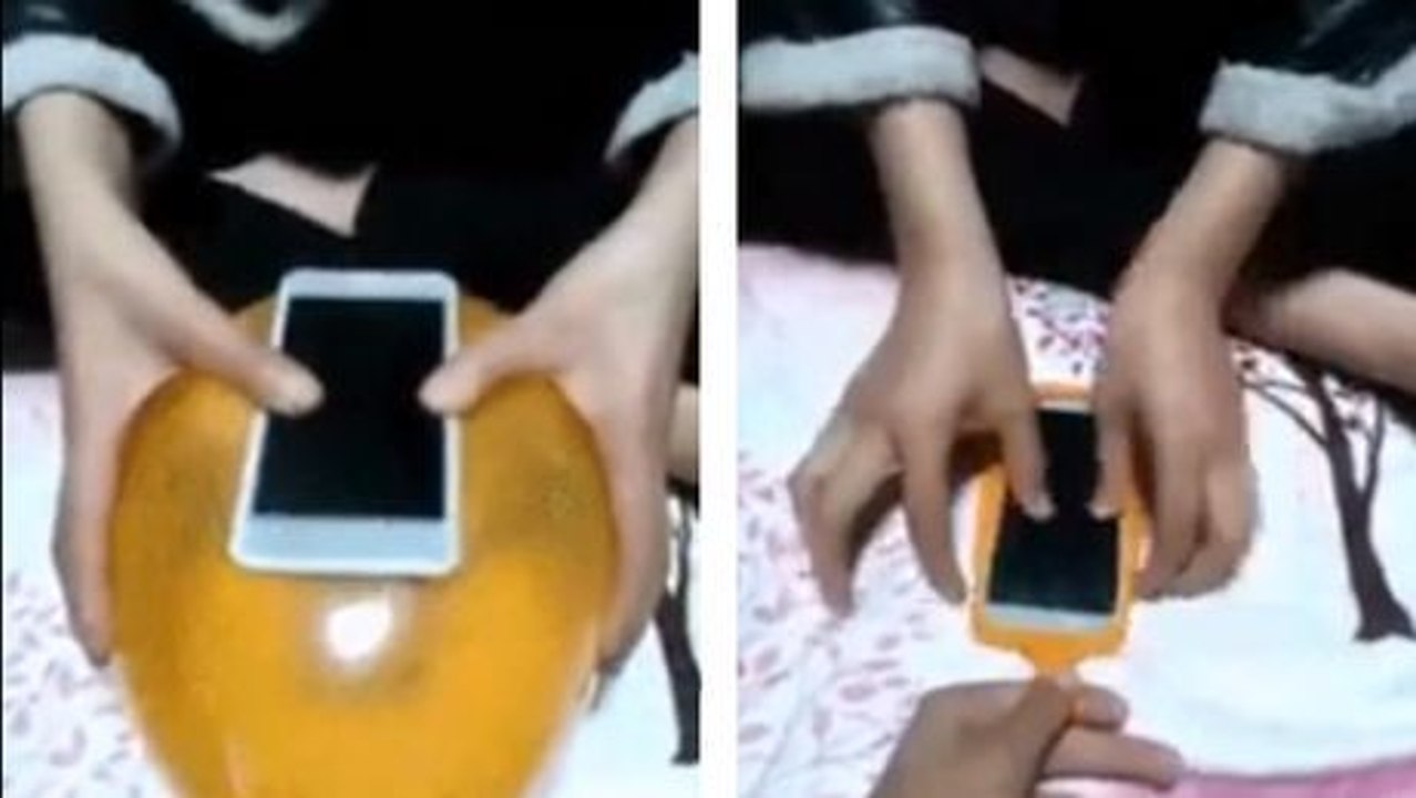 Dieser Mann hat eine Technik entdeckt, um die preisgünstigste Schutzhülle der Welt für sein Handy herzustellen.