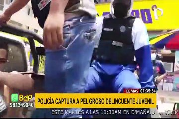 Comas: capturan a peligroso delincuente juvenil que intentó asaltar local comercial