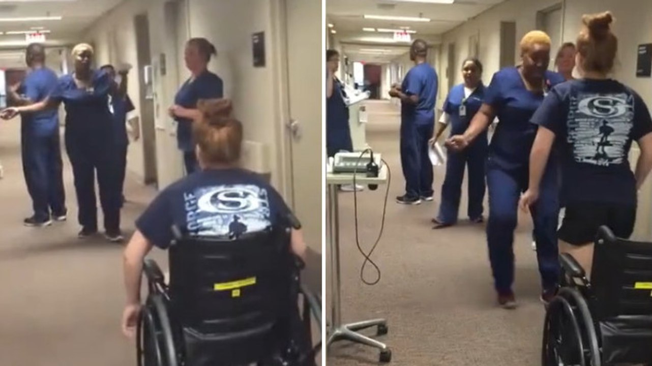 Ein gelähmtes Mädchen macht ihrer Krankenschwester eine unglaubliche Überraschung