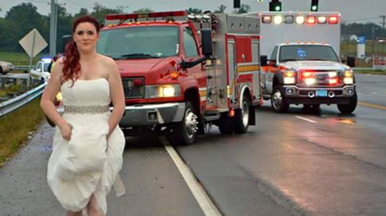 Braut verlässt ihre eigene Trauung, um verunglückte Familienmitglieder zu retten