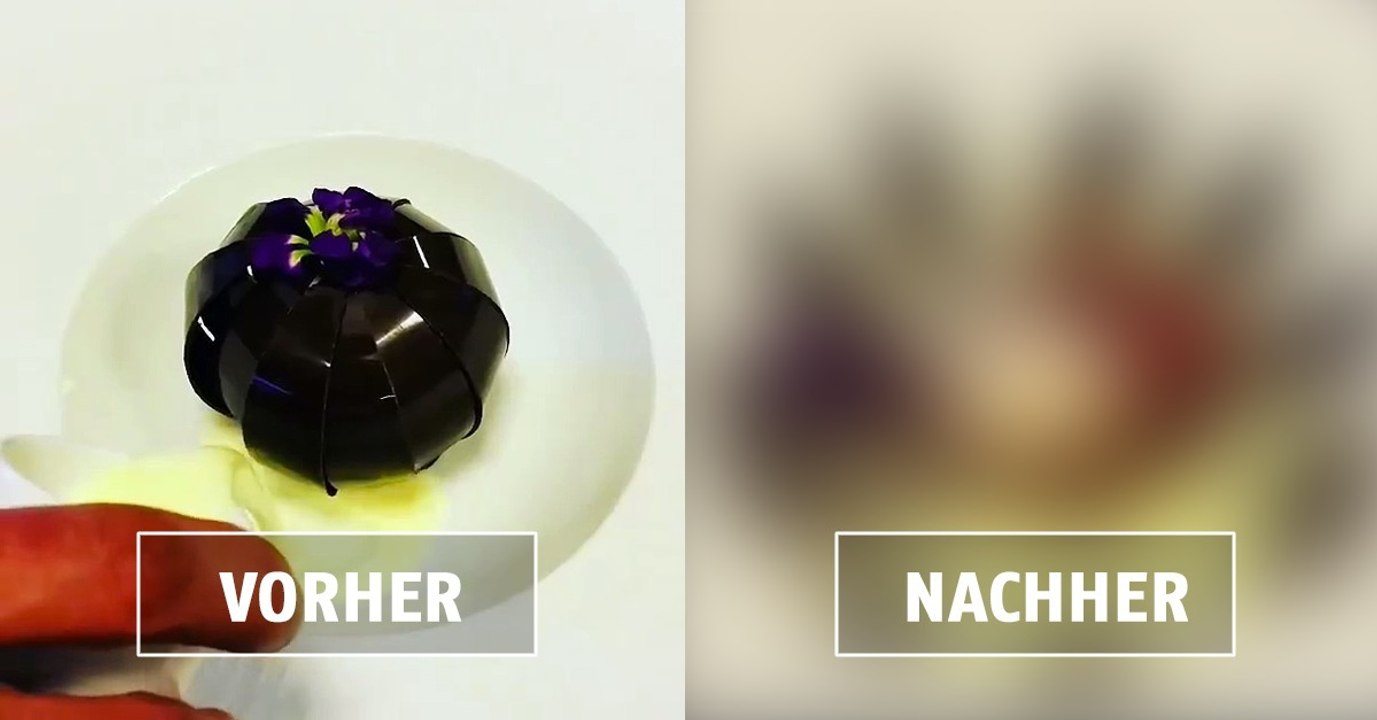 Ein magisches Schoko-Dessert, das sich öffnet wie eine Blume