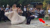 Dieses Hochzeitspaar überrascht seine Gäste mit einer unglaublichen Tanzvorführung... Atemberaubend!