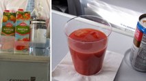 Warum so viele Leute im Flugzeug Tomatensaft trinken