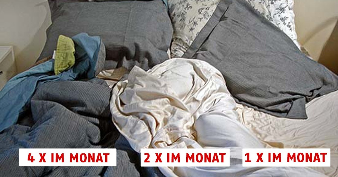 Wie häufig man die Bettwäsche wechseln sollte