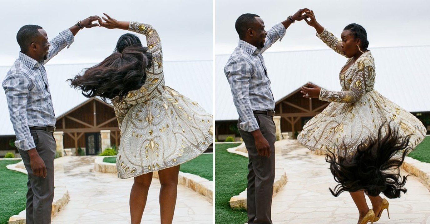 Die wundervolle Reaktion einer zukünftigen Braut, die ihre Perücke während eines Foto-Shootings verliert!