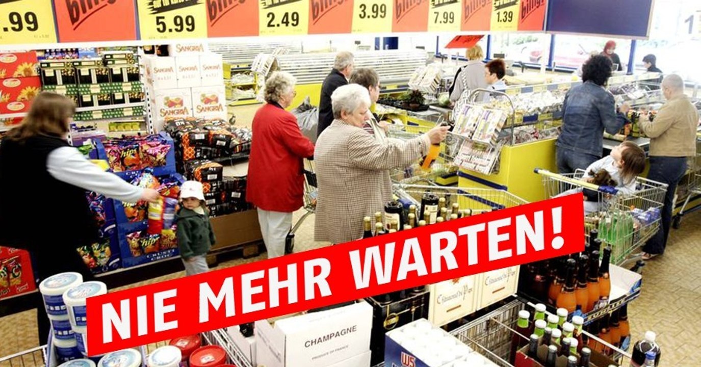 Die richtige Schlange im Supermarkt wählen