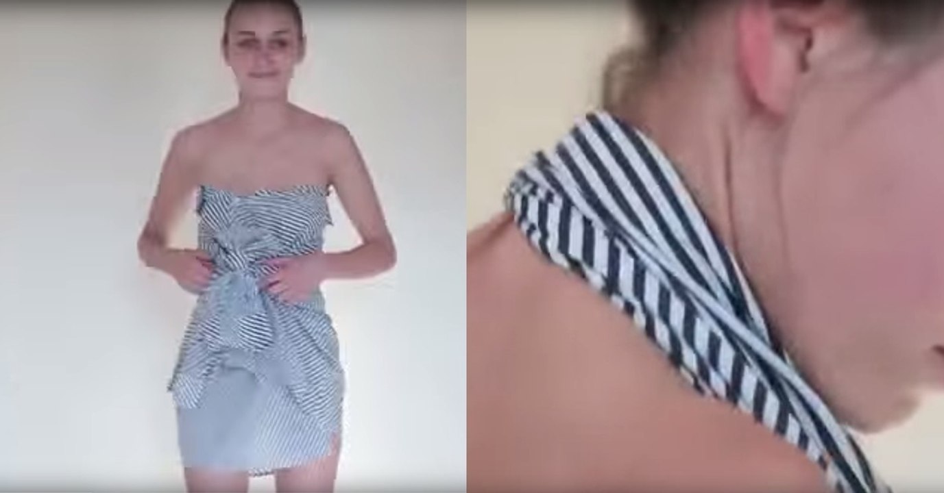 Wahnsinn, welche Outfits sie zaubert! Mit einem Männerhemd!