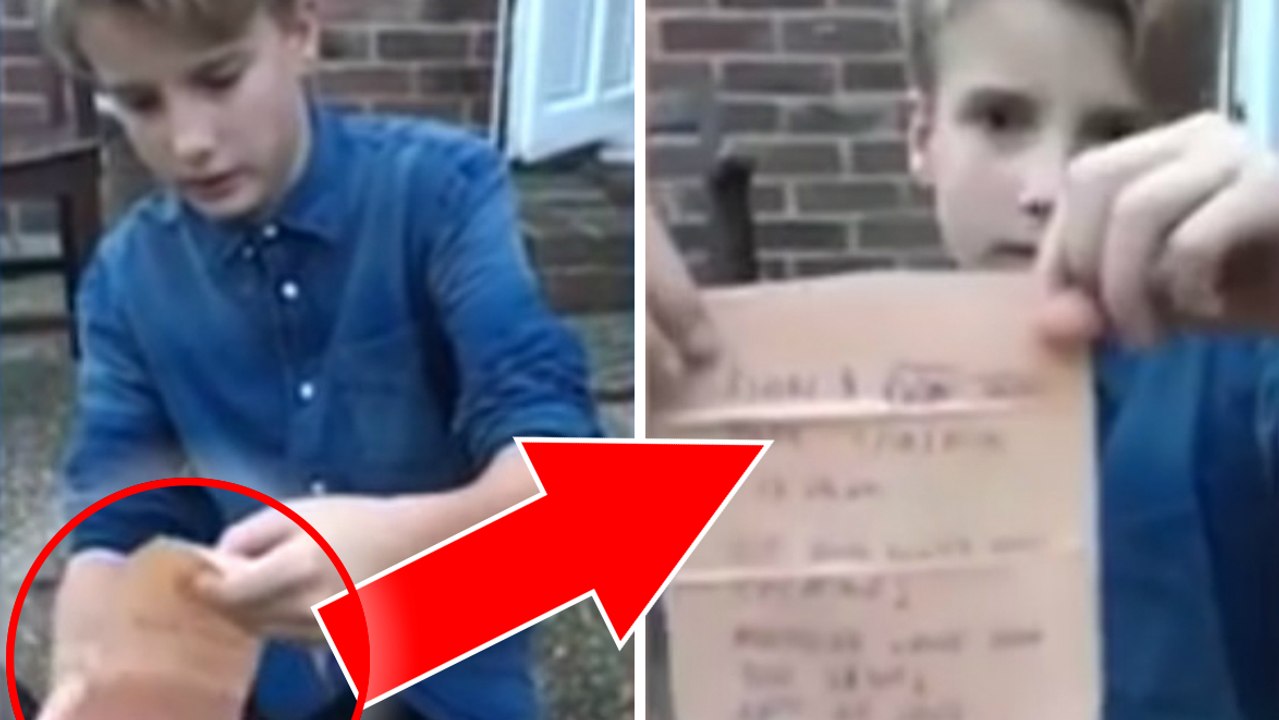 Ein Dreizehnjähriger findet eine enttäuschende Flaschenpost