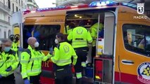 Accidente de autobús en la Gran Vía de Madrid