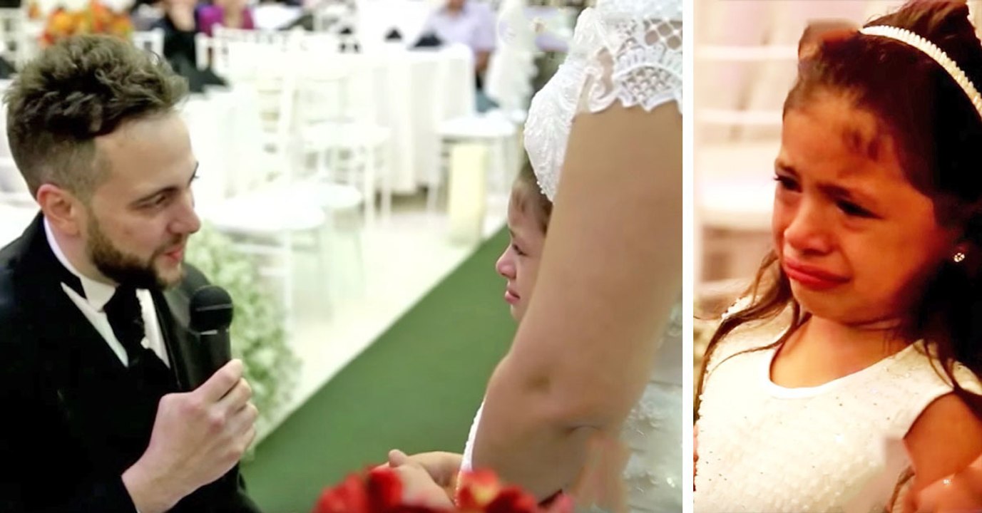 Vor seinem Jawort geht er auf die Knie und macht seiner Tochter einen Antrag