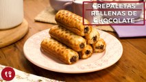 Crepaletas rellenas de chocolate | Receta de postre internacional | Directo al Paladar México