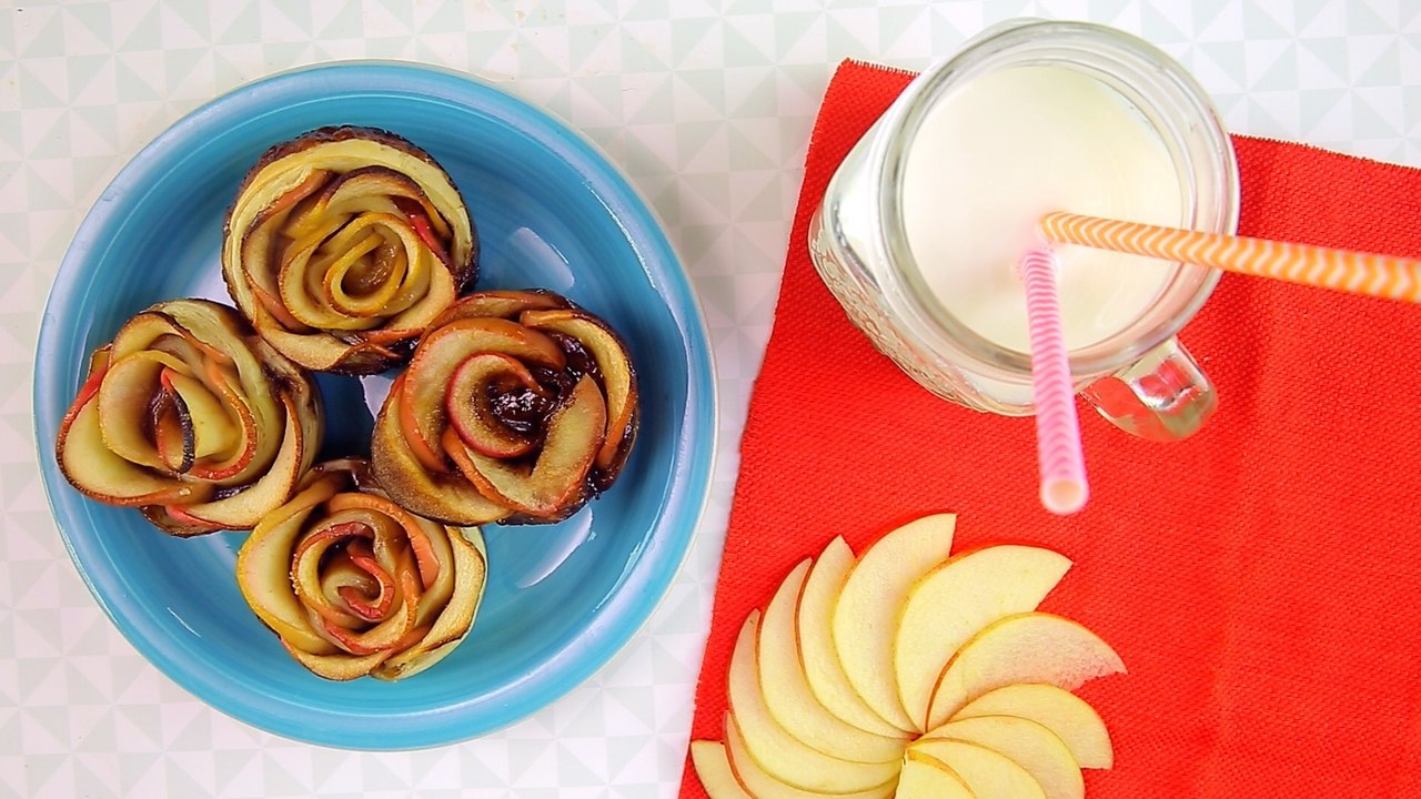 Rezept: Leckere Apfelrosen mit Blätterteig