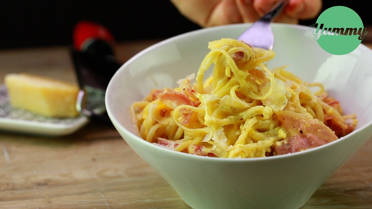Echte Spaghetti Carbonara, das Rezept zum Kochen wie in Italien!