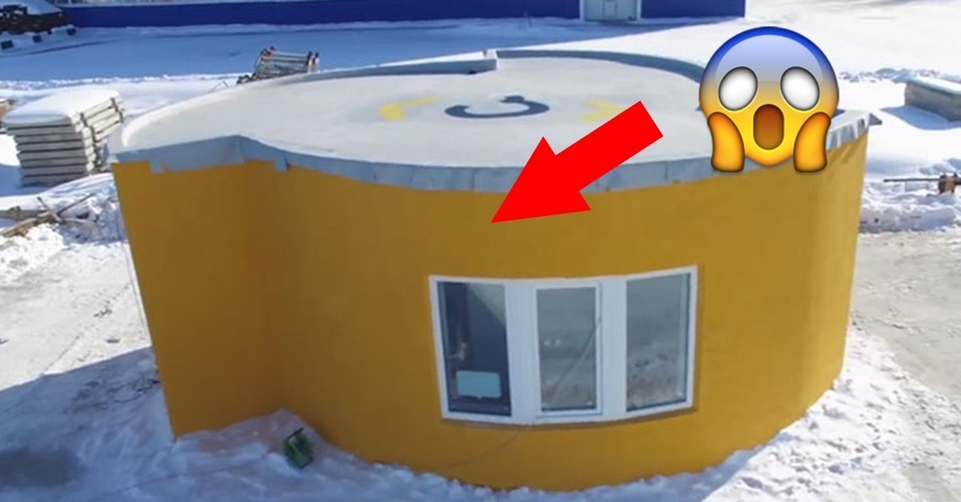 Dieses Haus in Russland wurde mit Hilfe eines 3D-Druckers gebaut!