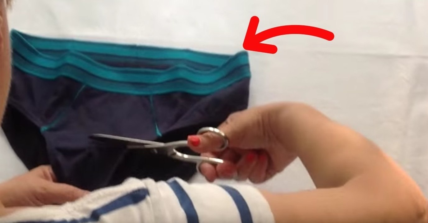 Einen Männer-Slip in einen Sport-BH verwandeln