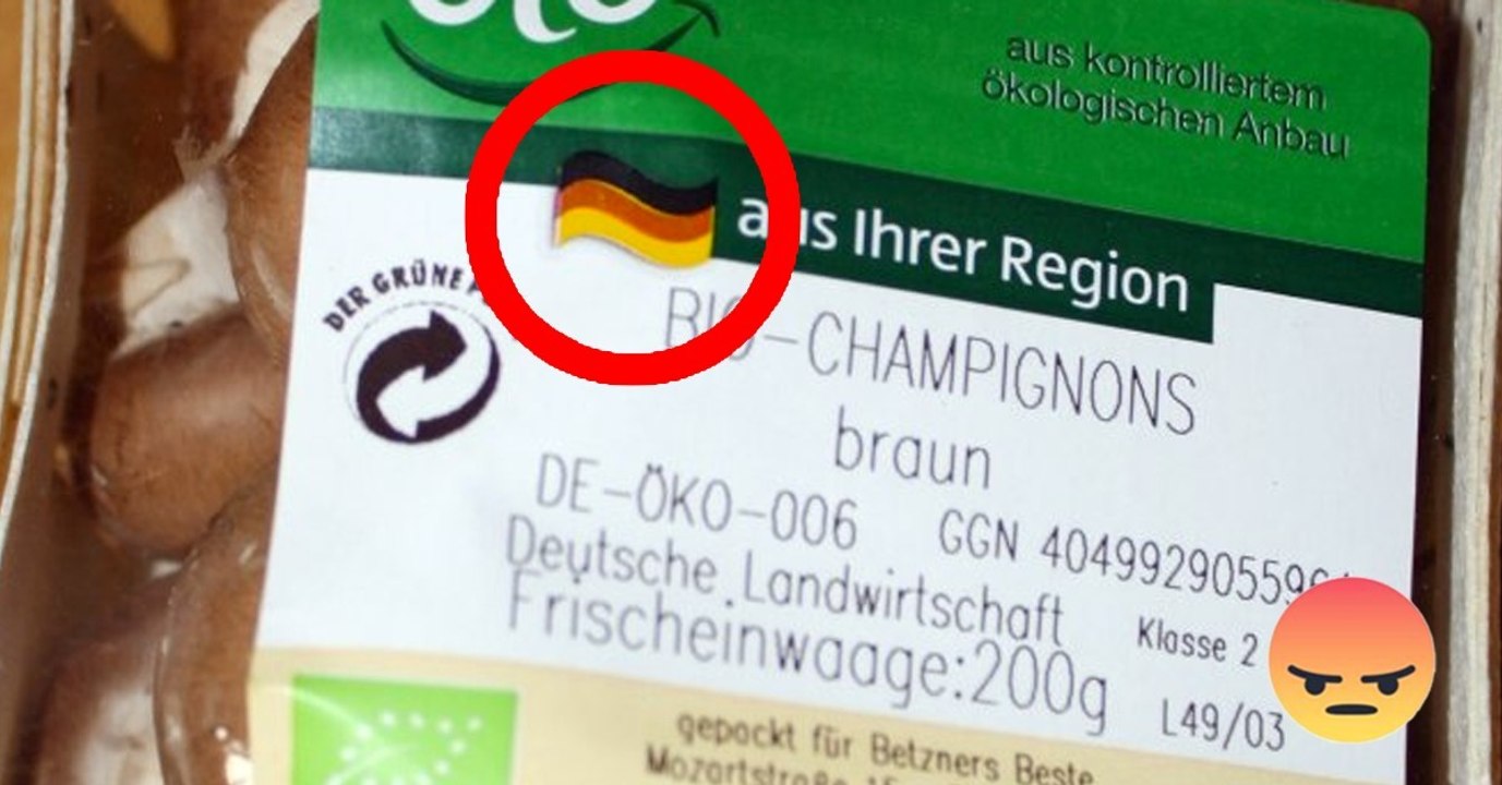Kultur-Champignons mit Herkunftsland Deutschland: Ernteland vs. Ursprungsland