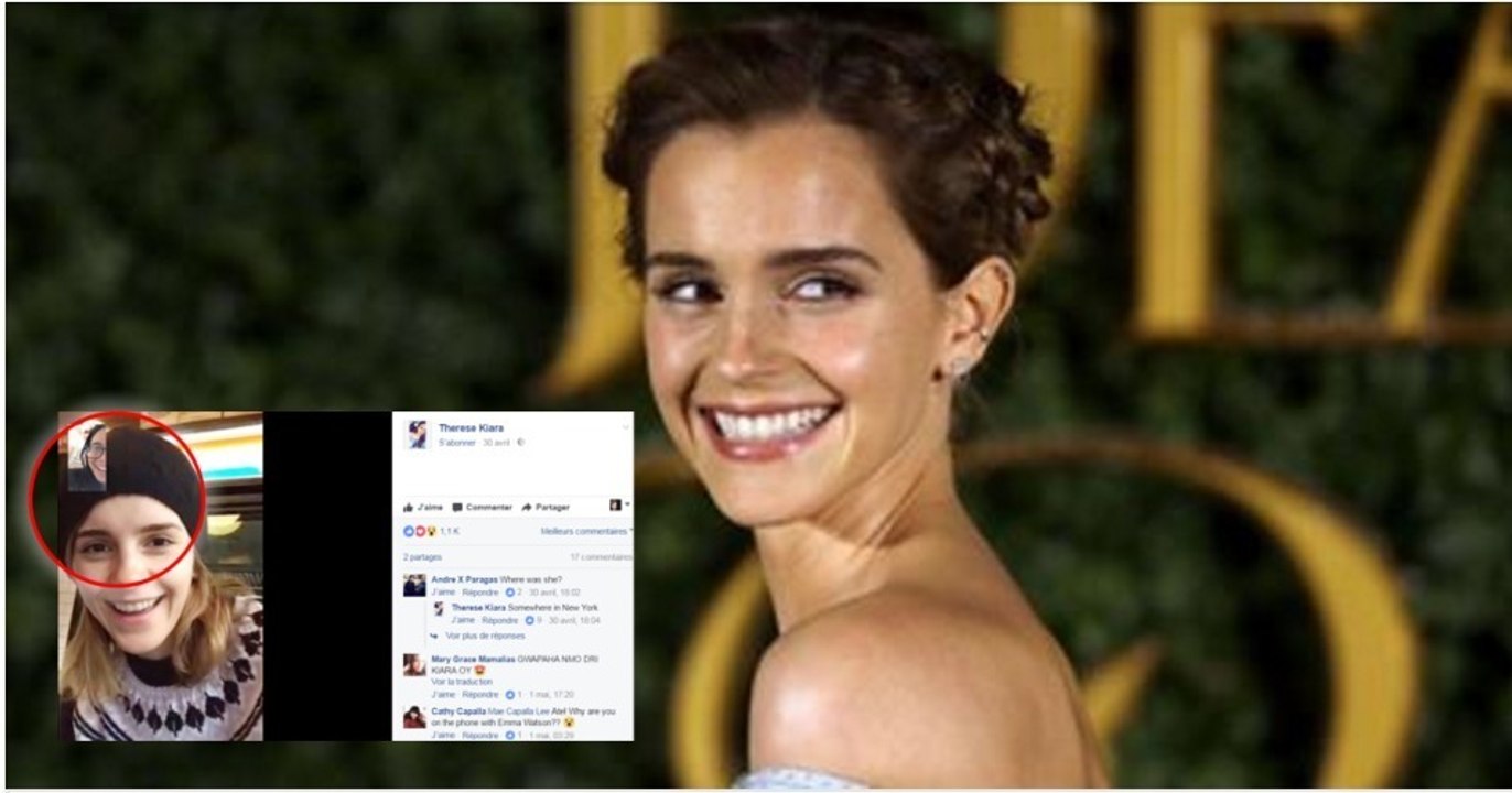 Eine Studentin antwortet auf eine Facetime-Anruf ihrer Mutter und es ist ... Emma Watson!