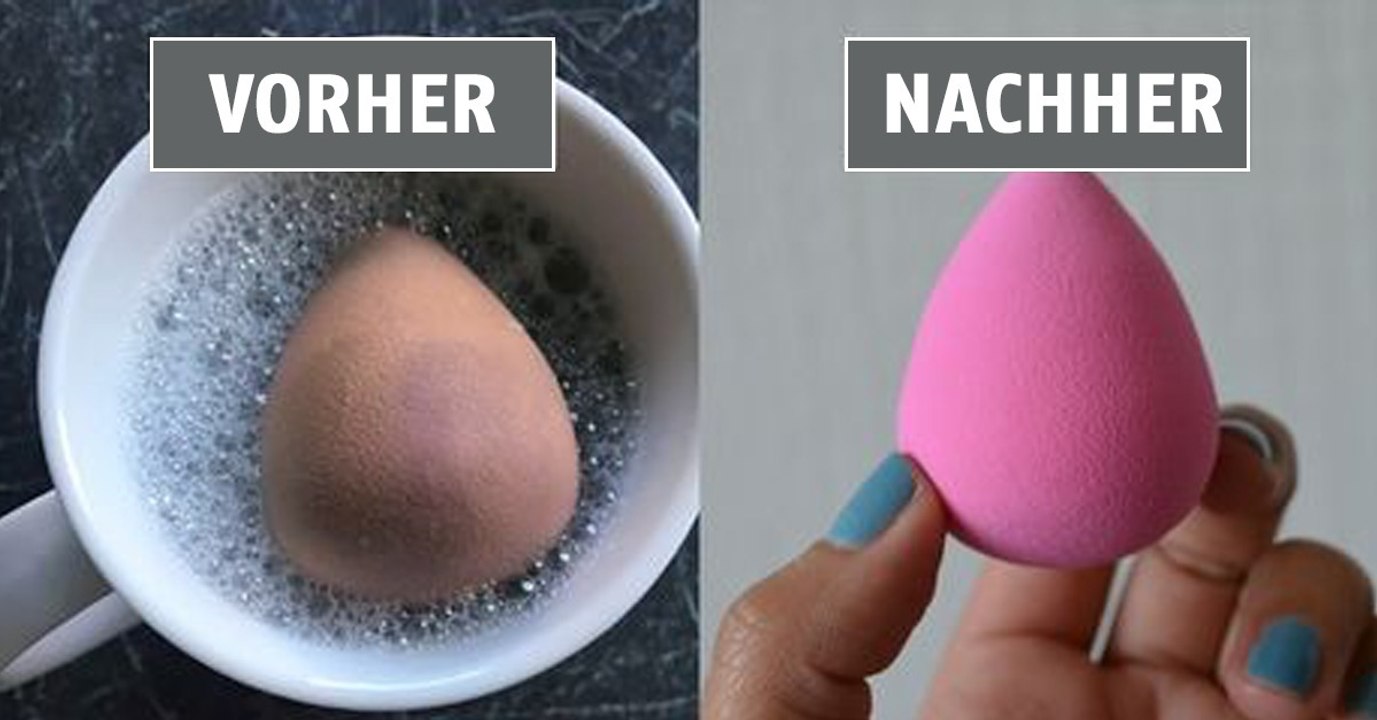 Ein genialer tipp und dein beauty blender ist in einer minute sauber!
