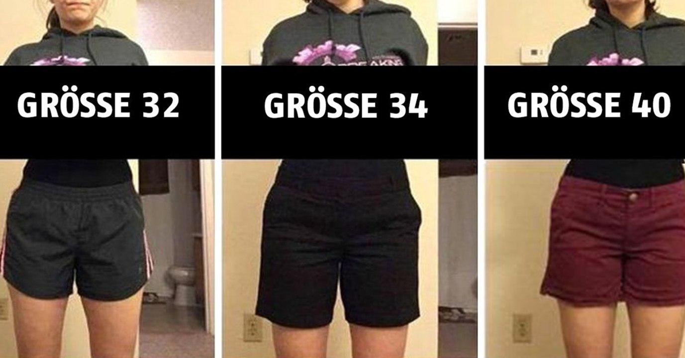 Sie probiert 3 Konfektionsgrößen an und macht damit auf Facebook Furore