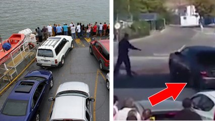 Die Fähre will gerade an Land anlegen! Doch dann passiert etwas, womit wirklich keiner gerechnet hat!