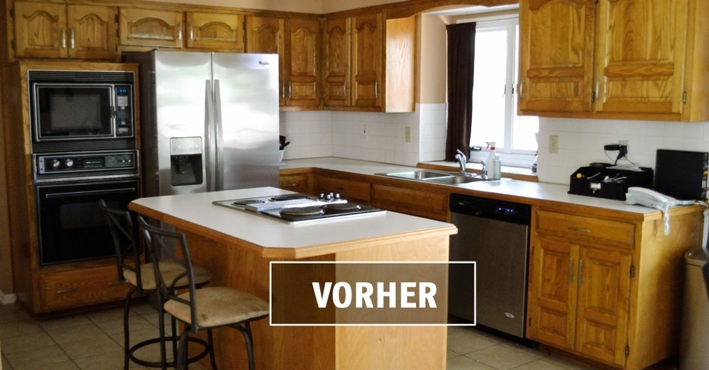 Sie hat ihre alte küche satt! für weniger als 85 euro verwandelt sie sie komplett!