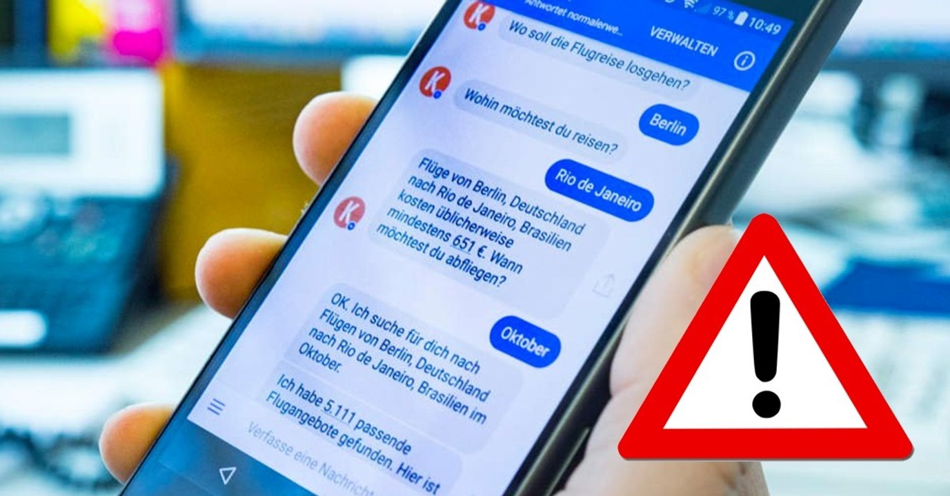 Virus-warnung für facebook messenger