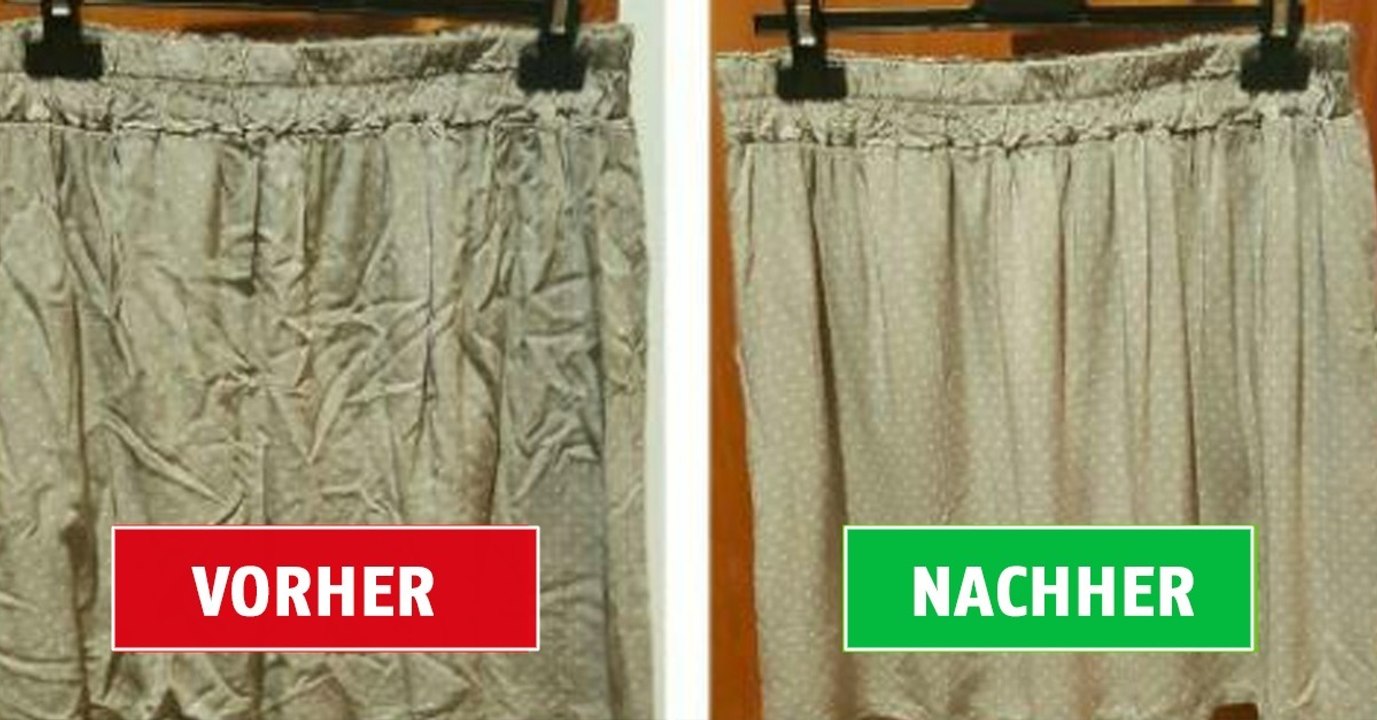 So bekommst du auch ohne Bügeleisen Falten aus deiner Kleidung! Und es spart auch noch Zeit