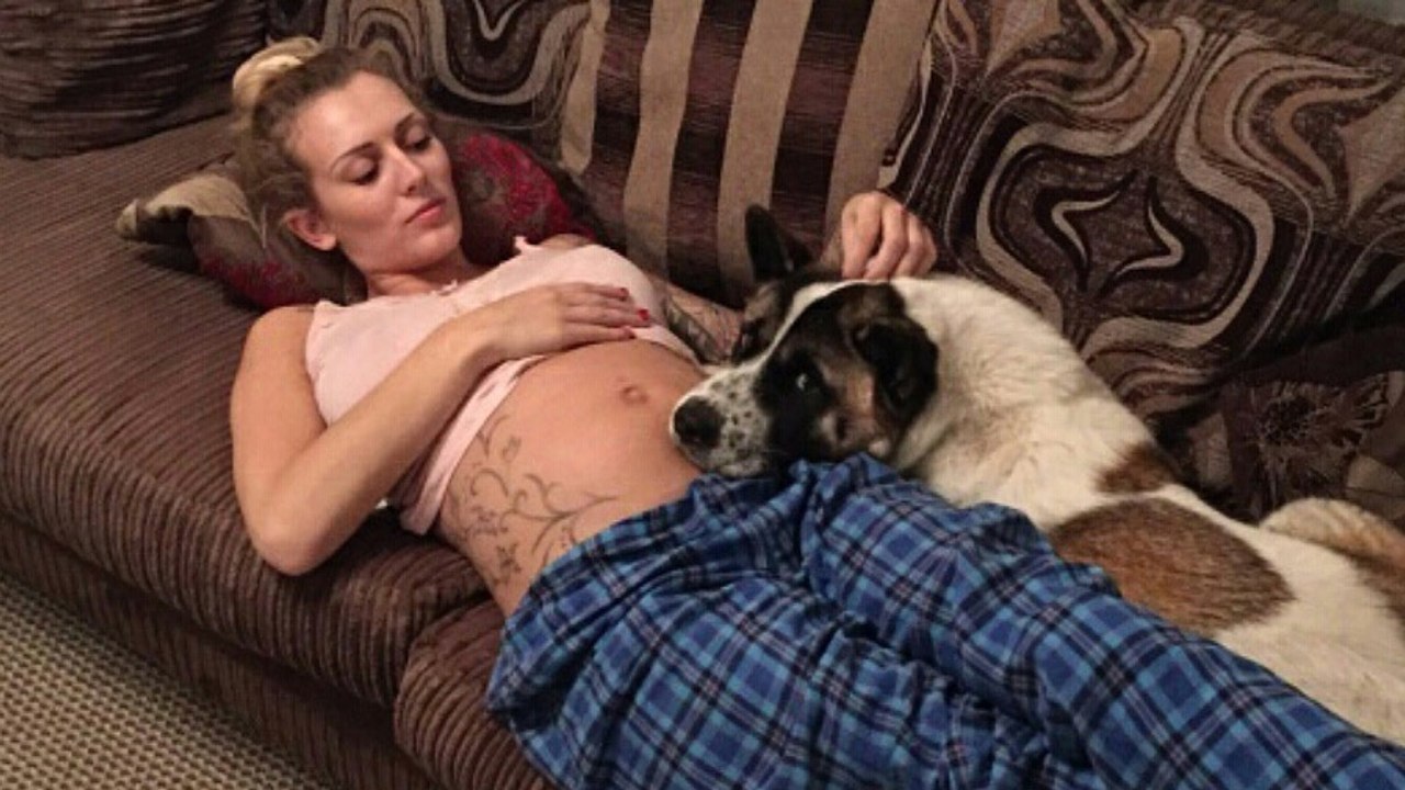 Ihre Hündin knurrt am Bauch, bis sie die traurige Nachricht erfährt