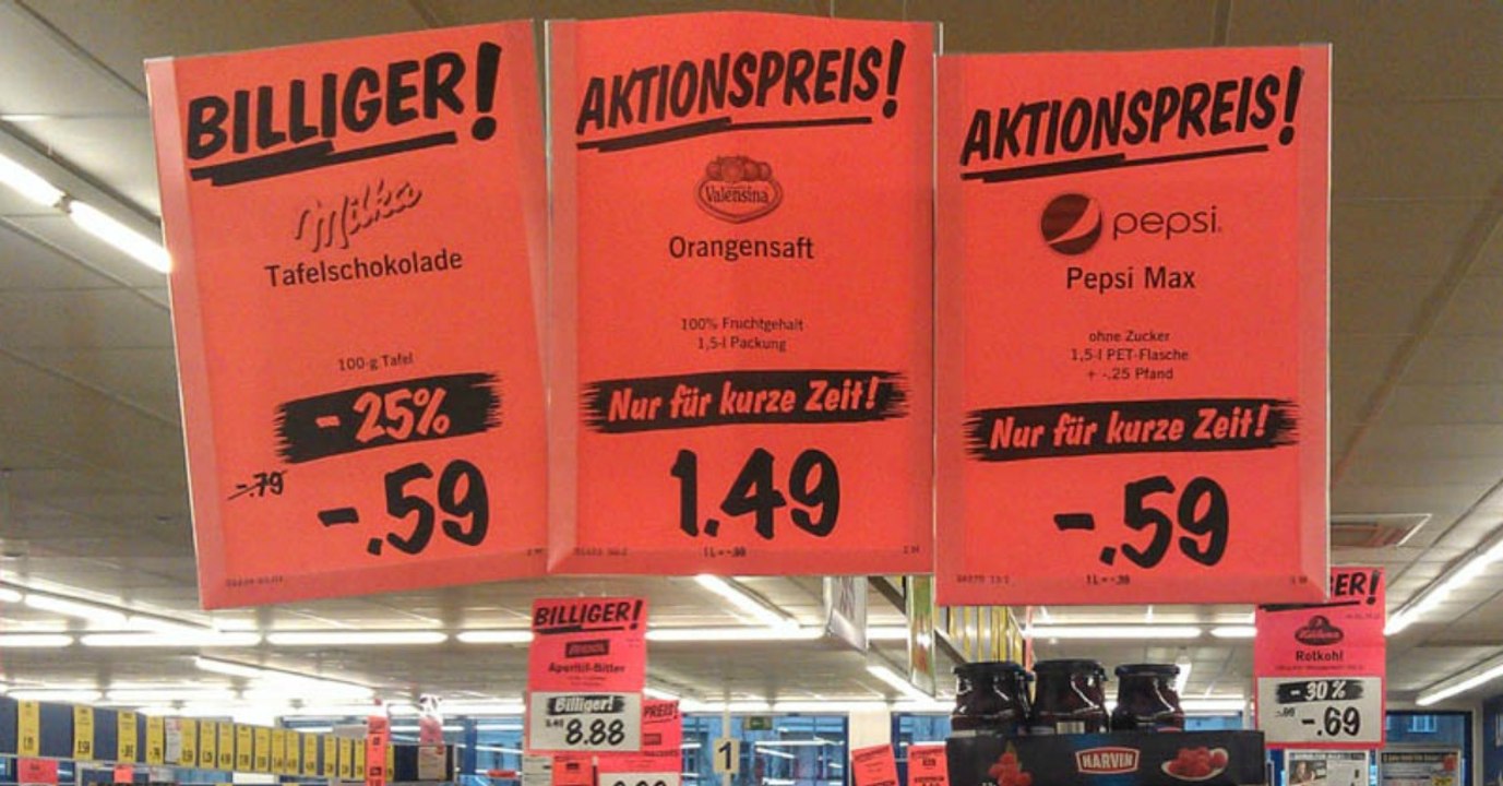 Regierung plant verbot von sonderangeboten im supermarkt