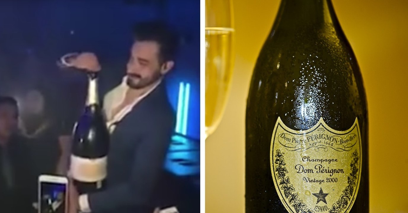 Er öffnet eine 30.000 Euro-Schampus-Flasche. Doch die gute Laune ist schnell weg!