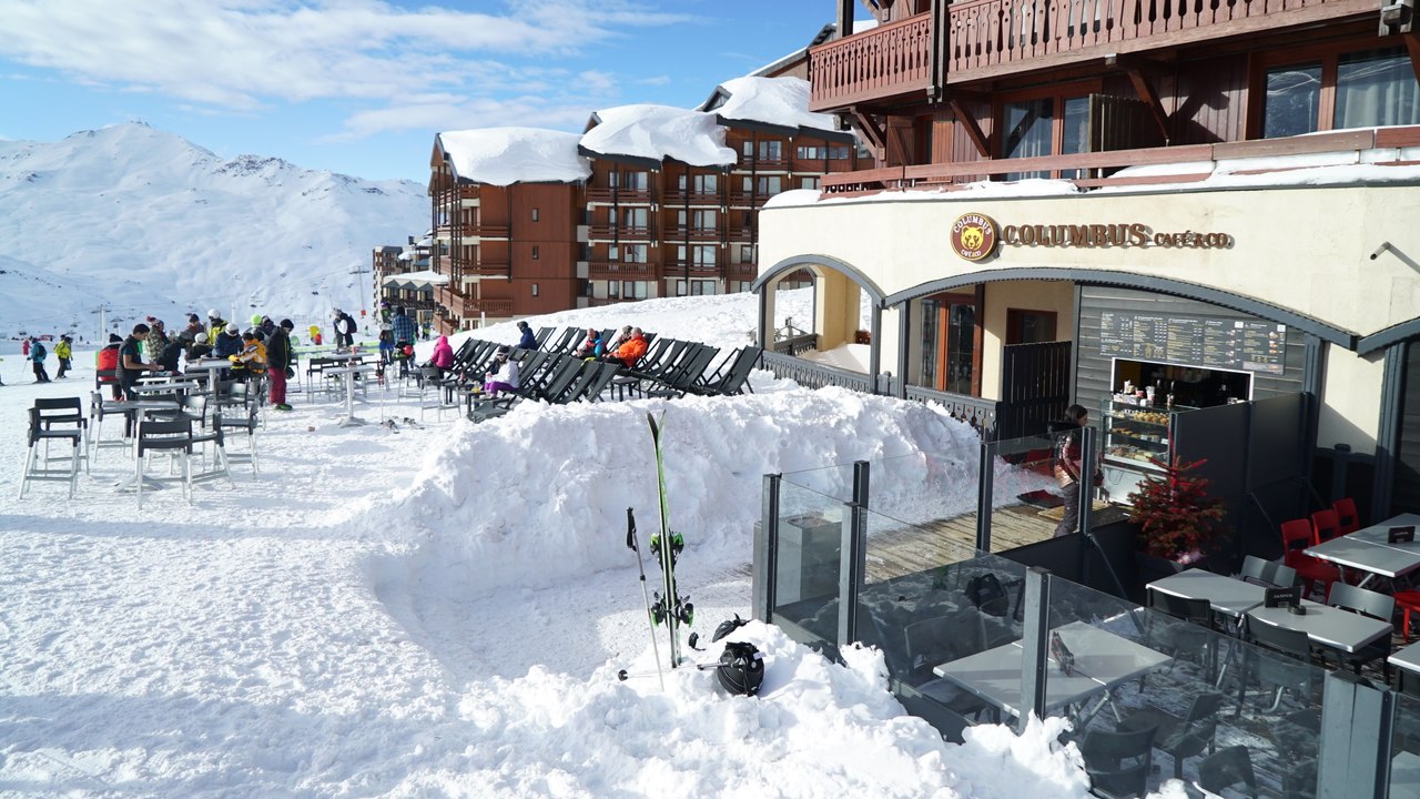 Columbus Café in Val Thorens liegt in 2300 Metern Höhe