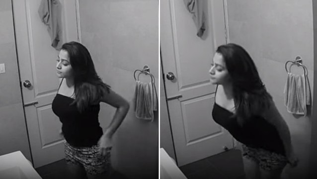 Frau filmt sich beim Ausziehen im Bad, doch ihre Nachricht ist eine ganz andere!