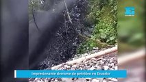Impresionante derrame de petróleo en Ecuador