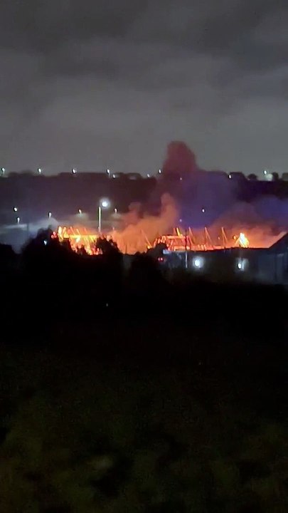 Horror as school goes up in flames in West Yorkshire with emergency services on scene