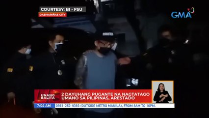 2 dayuhang pugante na nagtatago umano sa Pilipinas, arestado sa Dasmariñas City | UB